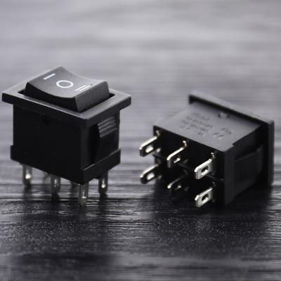Preto Spdt Liga/Desliga/Liga Ac 16A/250V 3 Pinos Interruptor Basculante para Barco Terceira Engrenagem 3 Posições Interruptor Basculante Interruptor Basculante para Barco Terceira Engrenagem
