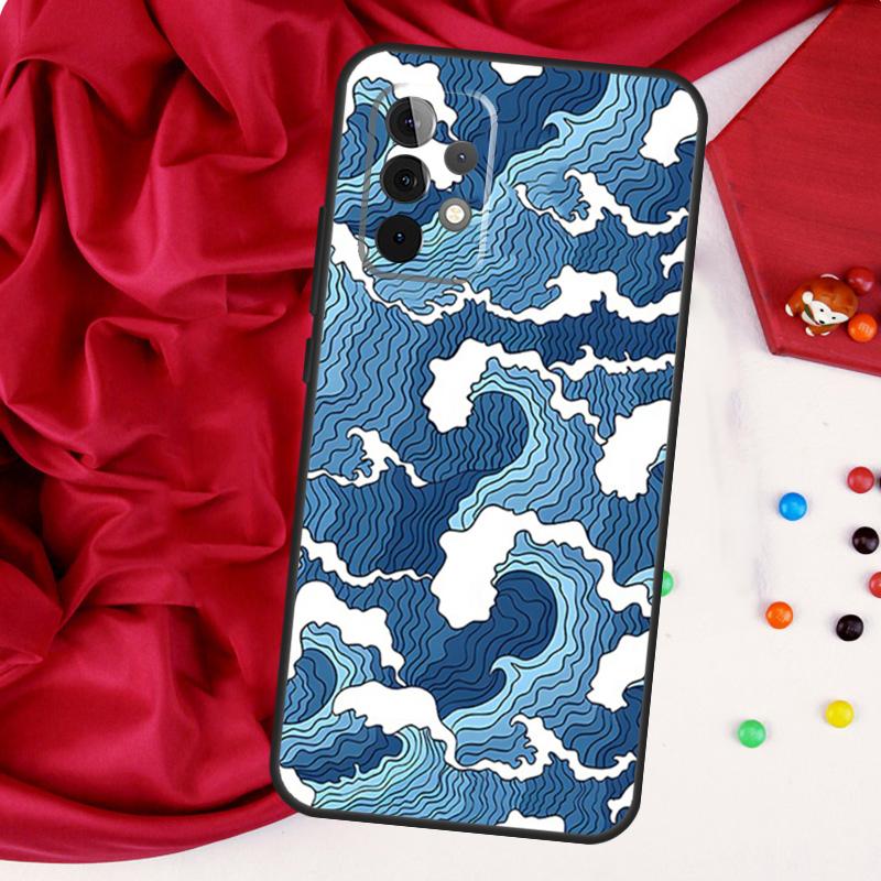 Japanese Style Floral Texture For Samsung Galaxy A15 A55 A53 A33 A35 A22 A32 A52 A54 A34 A14 A56 A36 A26 A16 A05 A06 Case