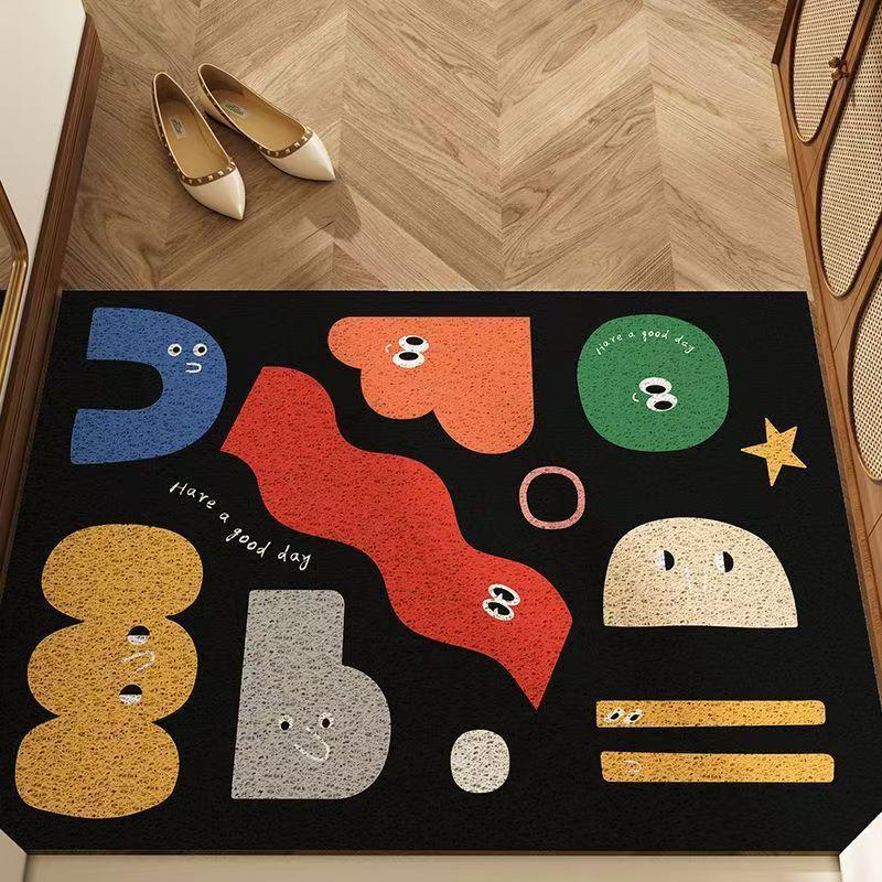 Retro Silk Coil Non-Slip Entrance Mat - Dirt-Resistant, Cuttable Floor Mat for Entryway or Hallway 40x60cm