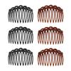 Elegant Hair Combs 6 Piece Plastic Resin Side Parting Hairpins Fashion Headdress For Daily or Formal Event