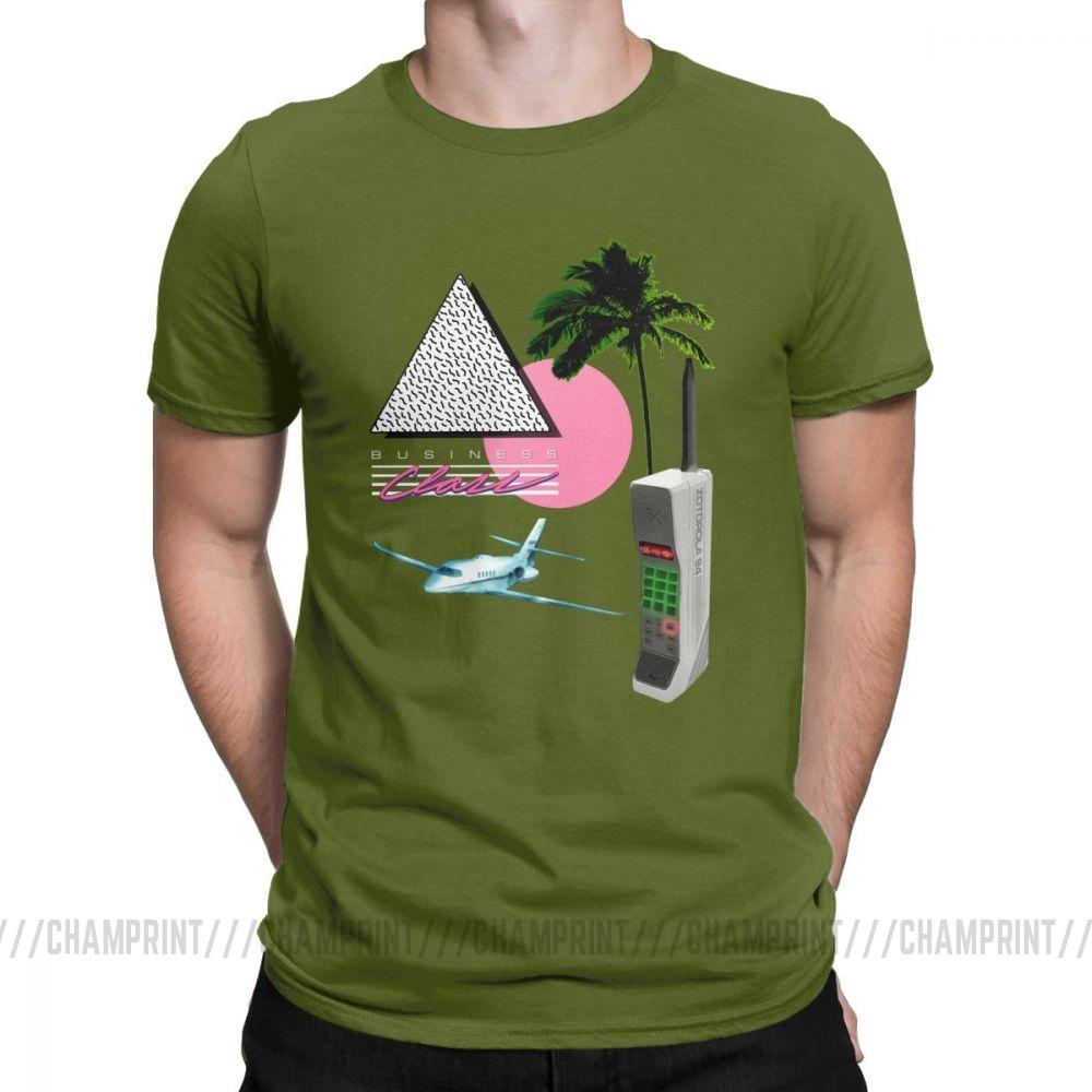 Business Class 84 Collection T Shirts Men Vhs Vaporwave Short Sleeve Funny Tee Shirt Crewneck Cotton