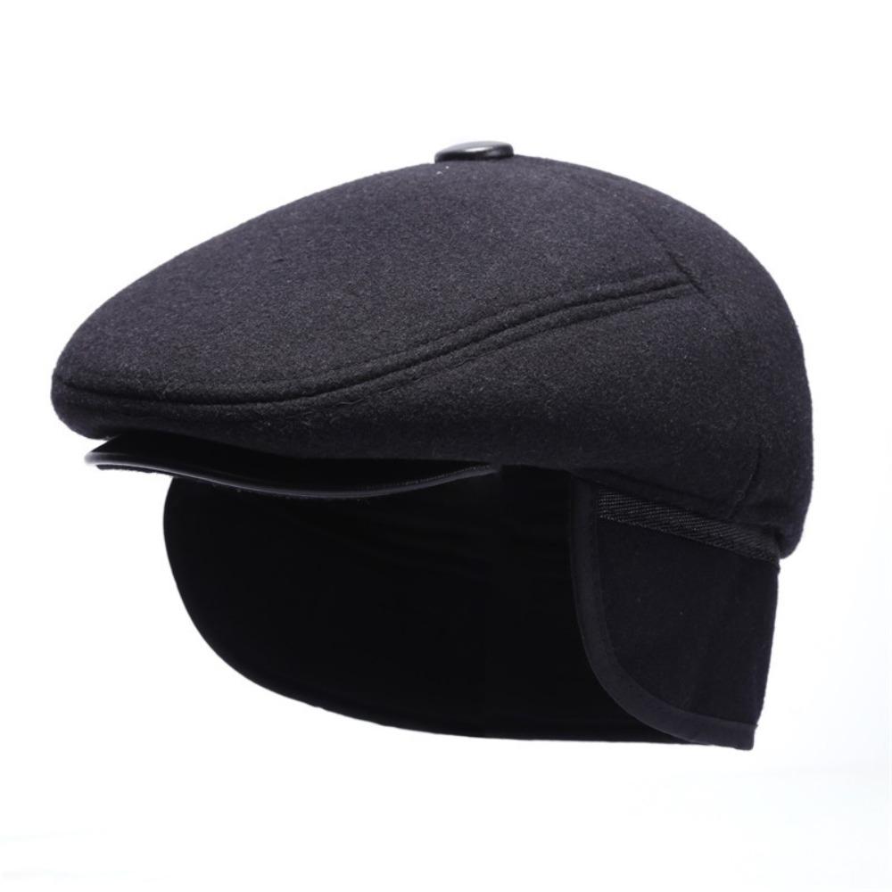 Headgear Earflap Woolen Hat Anti-cold Hooded Thermal Cap Simple Ear Protection Peaked Cap  Outdoor