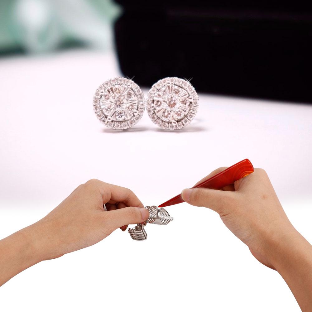 5pcs Agate Knife Burnisher Hand Craft Jewelry Making Tool for Gold Silver Polishing (Red)