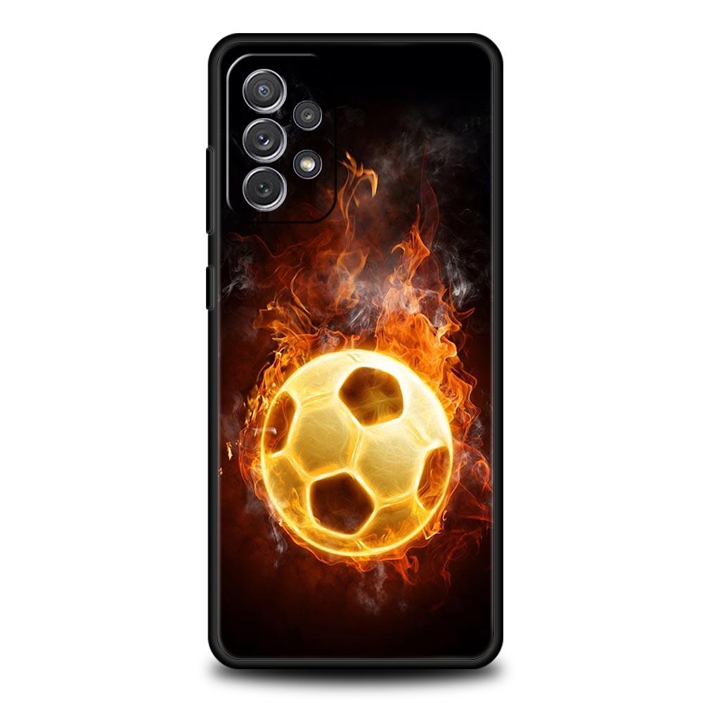 Case For Samsung A15 A13 A51 A71 A41 A31 A21S A03S A05 A12 A32 A52 A23 A25 A33 A53 A73 5G Cover Football Passion Soccer Ball