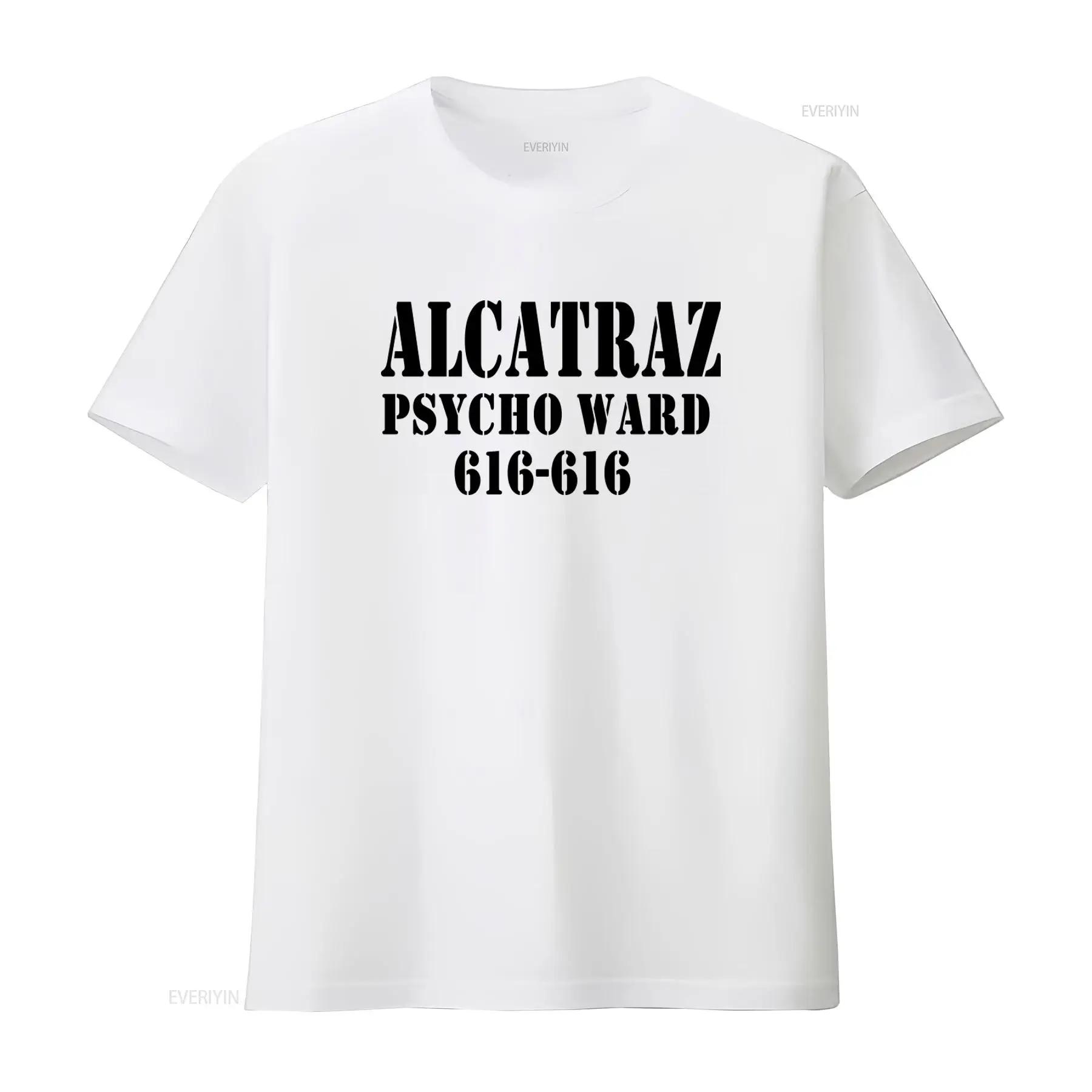 

Alcatraz Halloween T Shirt Costume Prison Psycho Ward 616 Kids Top L305 vintage Washed fashion streetwear Soft Stylish 5XL різнокольоровий