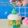Leak-proof Stirring Cup With Straw Drinking Cup Cute 580ML Water Bottles  Fruit Juice