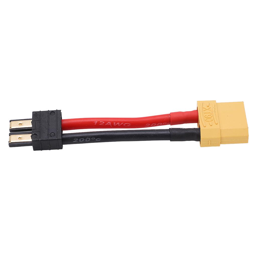 RC Connector XT90 Cable 12AWG Approx 3.90in Safe Stable Durable Plastic Copper Soft Silicone Male to XT90 Female