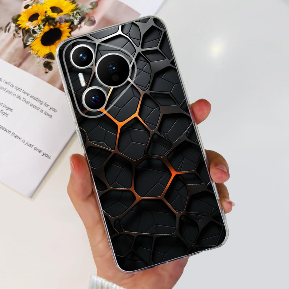 Für Huawei Pura 70 Hülle Niedliche Cartoon Bemalte Abdeckung Klare Silikon Handyhülle Für Huawei Pura 70 Pro Plus Pura70 Pro + Weiche Hülle