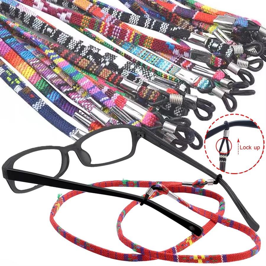 6pcs Bohemia Glasses Cord Lanyards Stretchy Eyeglasses String Skin Friendly Spectacles Rope Chains Elastic Eyewear Accessories