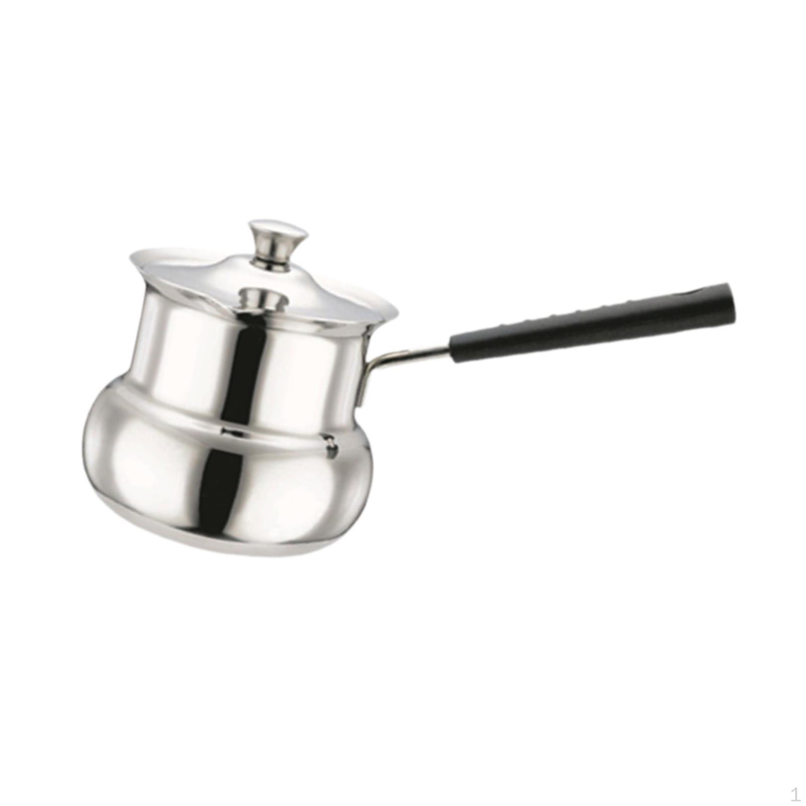 

Coffee Pot Butter Warmer for Induction Cooktops Maker Milk Camping Travel Home Drum shape 180ml