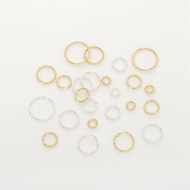 

14K Gold Filled Twist Ring for Jewelry Making - Closed/Open Threaded Design Spacer