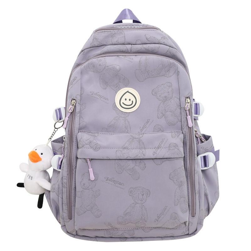 Backpack For Students Unisex Nylon Breathable Animal Pattern School Travel Bag