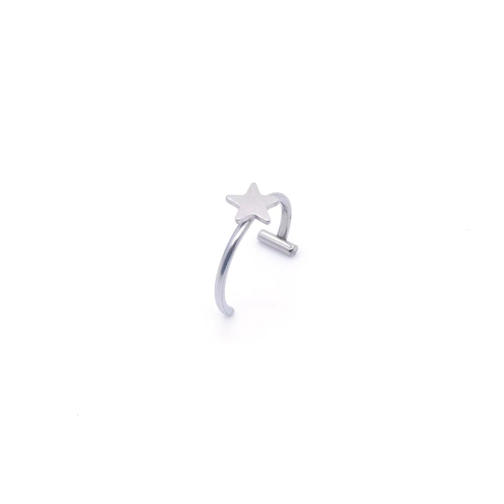 European & American Multi-Piece Stainless Steel Faux Lip, Nose, and Ear Stud Jewelry Collection