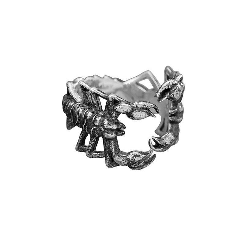 Exaggerated Scorpion Ring Men's Punk Hip-hop Retro Old Open Index Finger Ring
