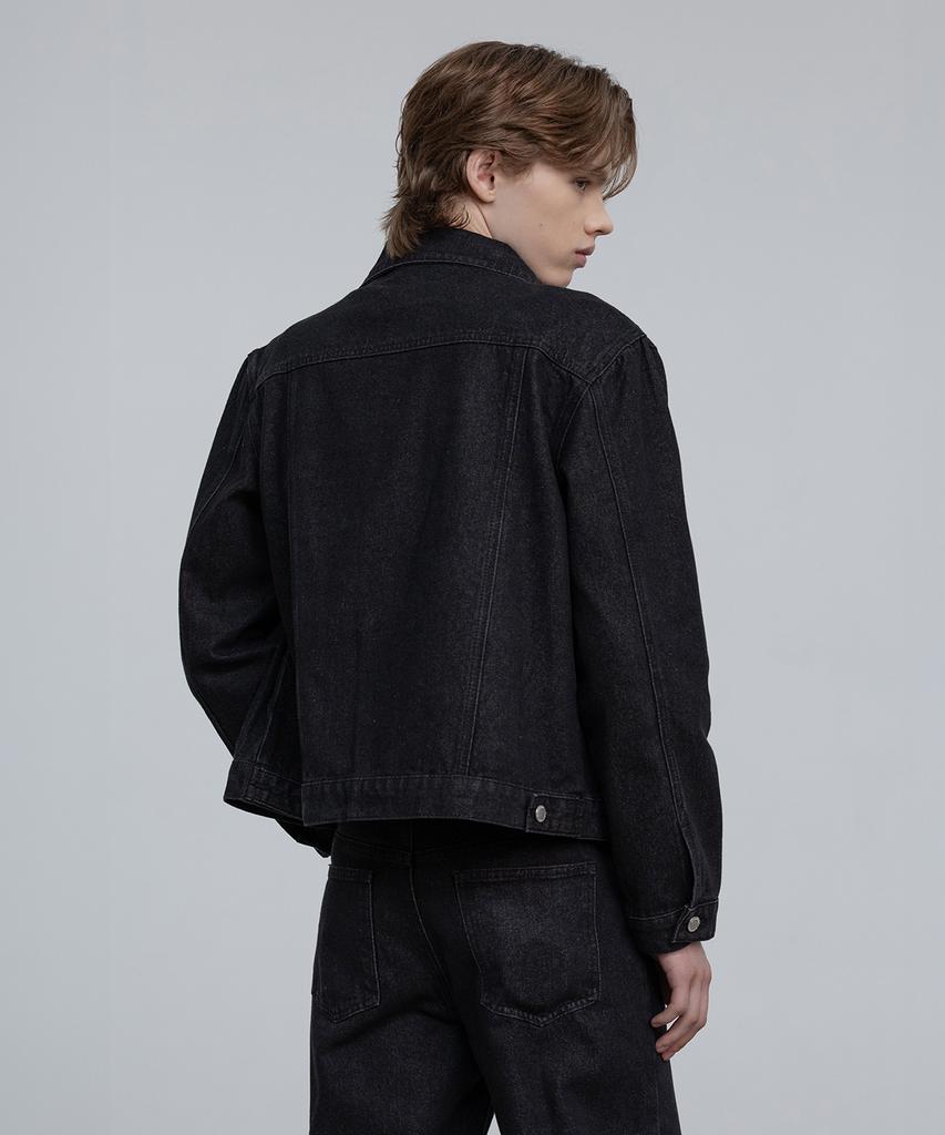 DECOROSO Knox Denim Trucker Jacket [Washed Black]