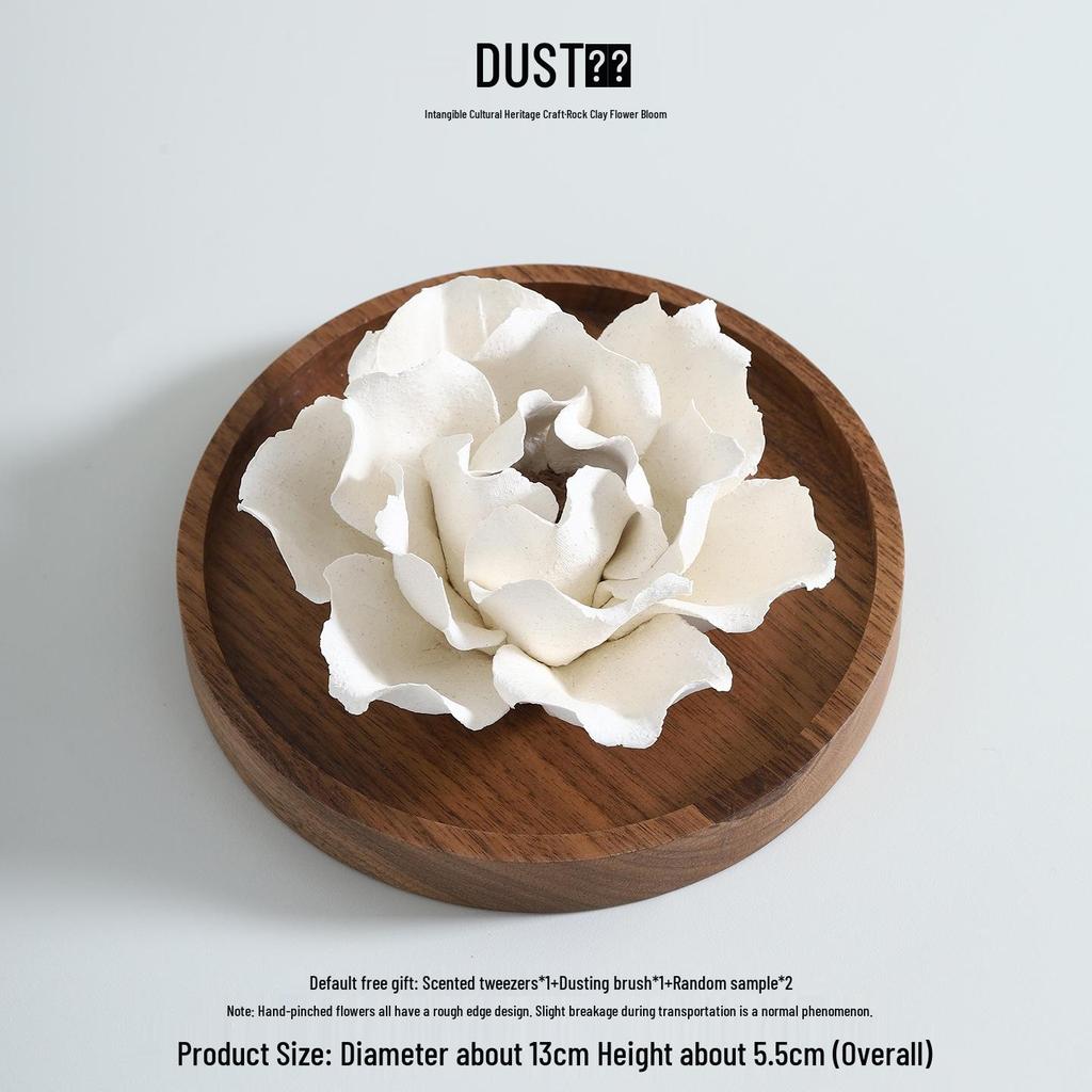 Handmade Ceramic Flower Incense Holder - Chinese Aromatherapy Diffuser Souvenir