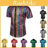 Vintage Disco Inspired Sequin Dress Shirt For Men With Polyester Fabric For Cosplay And Parties