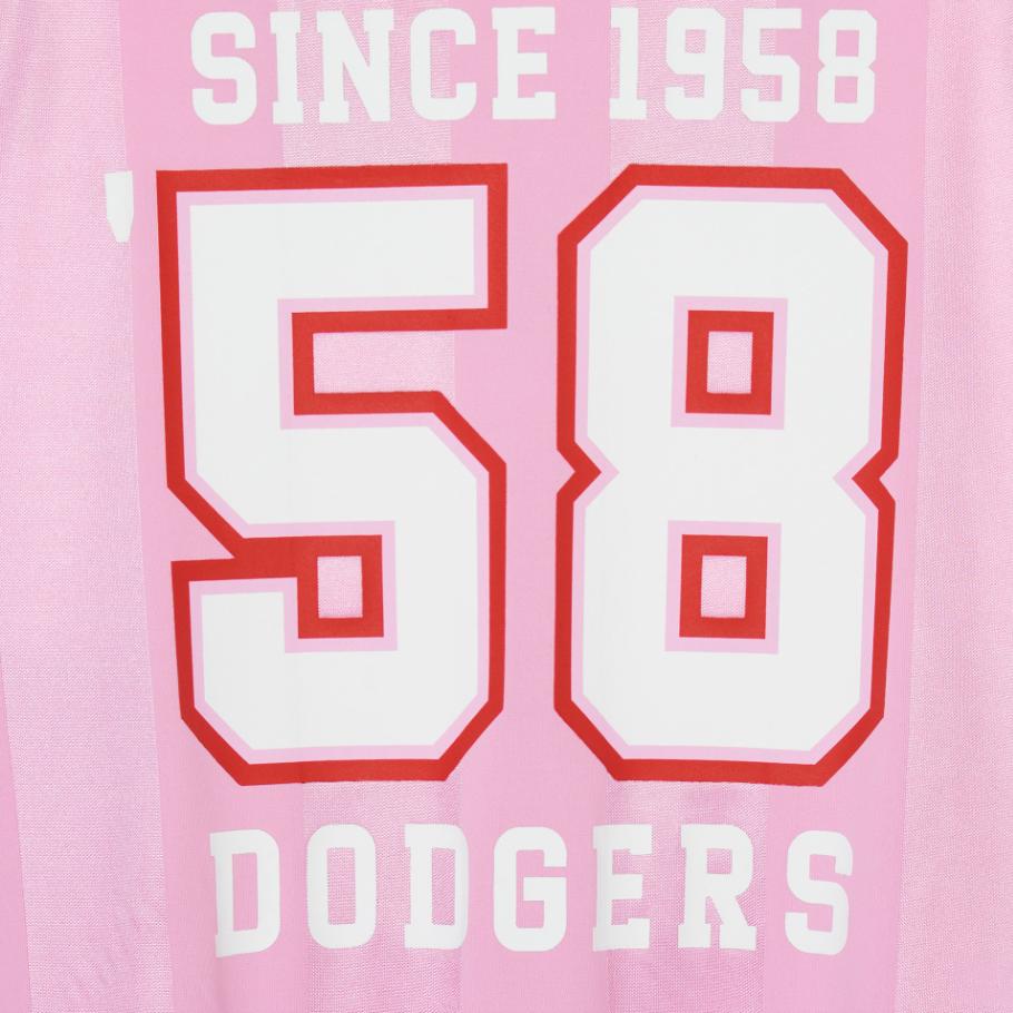 New MLB Los Angeles Dodgers Retro Soccer Jerseys Women's Pink 3FTSV1743-07PKP