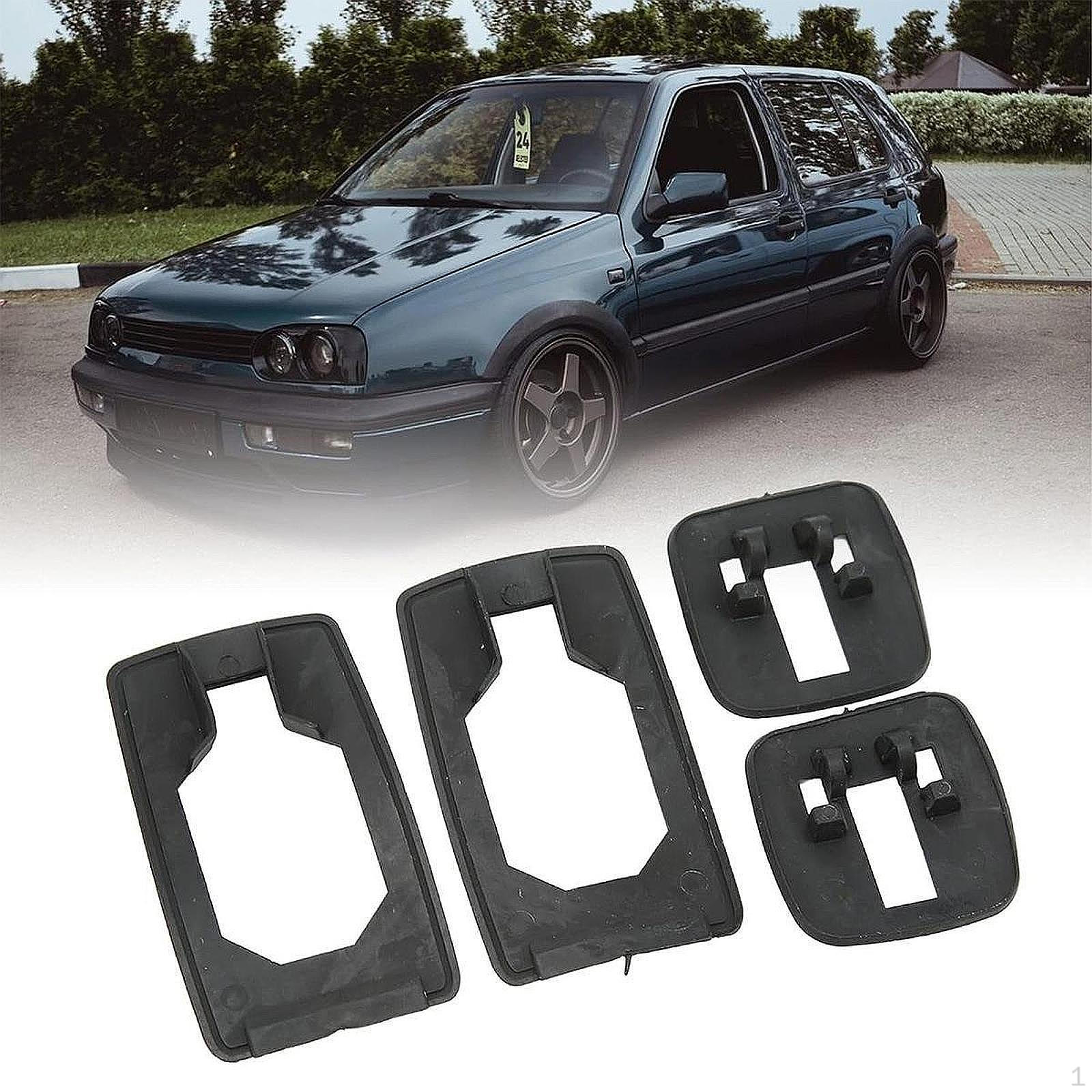 

4 Pieces Car Door Handle Seals Accessories Stable Performance High Reliability Sturdy Black