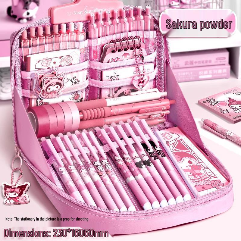 2026 Girls' Pencil Case: Stylish, High-Capacity Stationery Box Set for Primary & Junior High Students