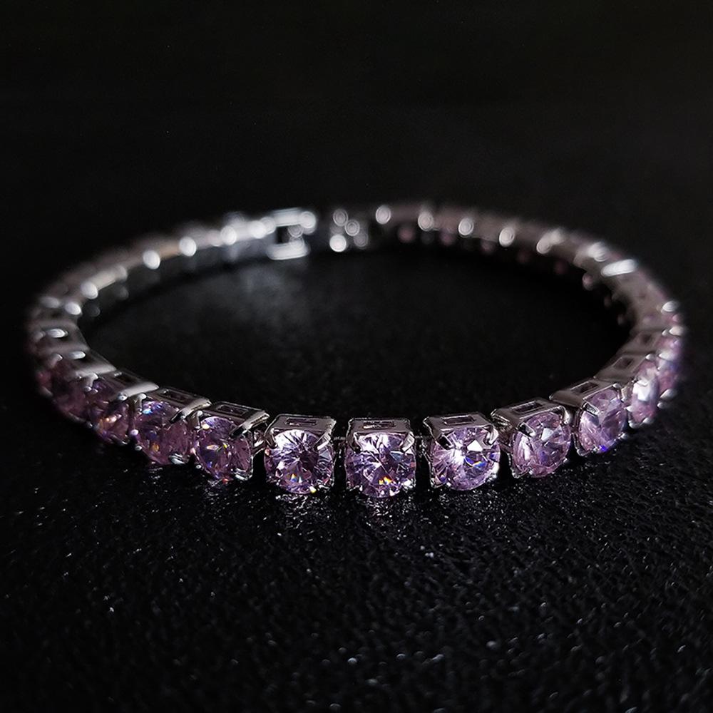 Bracciale Tennis Hip-Hop Zirconi Multicolore - Senza Sbiadire, Design Full Diamond