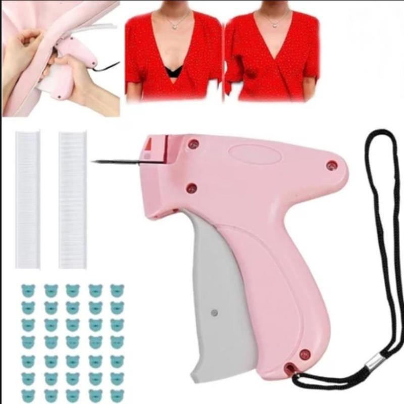 Etikettierpistole Quilt-Halter Anhängerpistole Weiches Silikon Nadeloser Schnappverschluss Einzelnadel Nähpistole Nicht-Verfolgung Blatt Anti-Rutsch Werkzeug