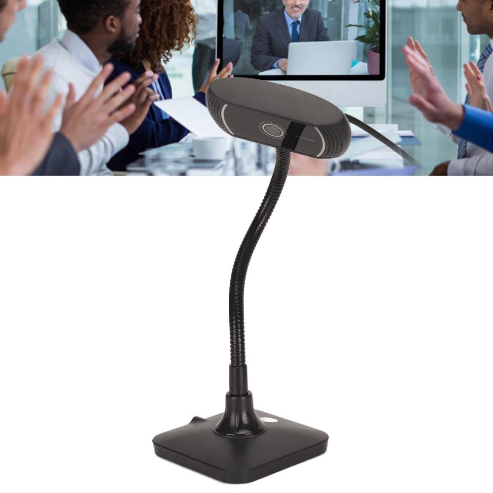 360 Degree Rotation USB Web Camera Auto Focus Lock Webcam with Noise Canceling Mic Live Streaming