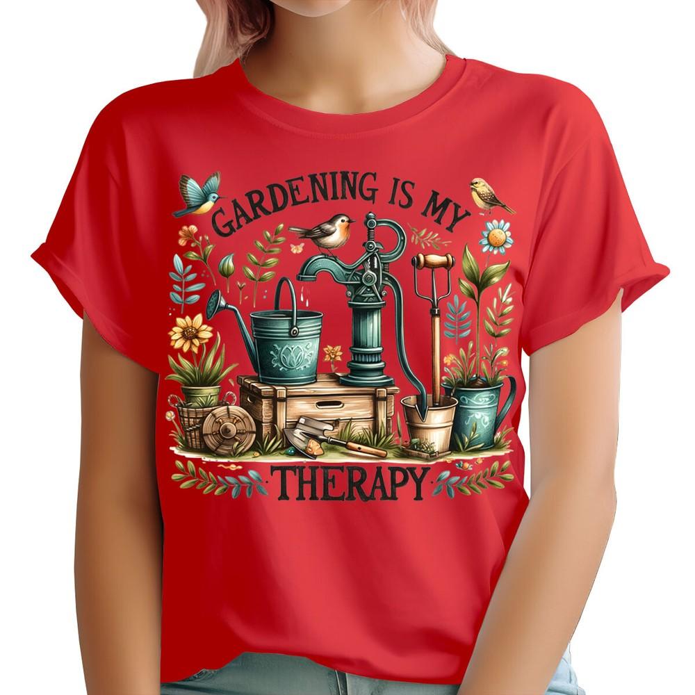 Gardening Is My Therapy Funny Garden Lover Gardeners Unisexs TShirts Top Ta91 S