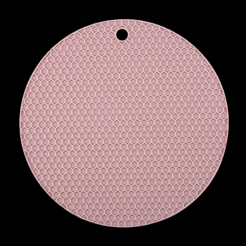 

Pink Round Silicone Honeycomb Heat Resistant Mat Set