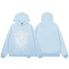 Mens Spider Web Graphic Hoodie High Street Loose Fit Long Sleeve Pullover Teens
