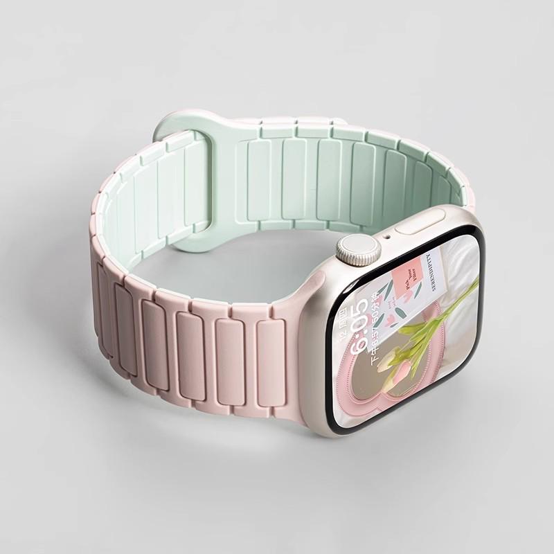 Jingyi Silicone Strap for Apple Watch S7/S8/S9/S11 and iWatch10 with Magnetic Closure