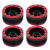 4pcs   Metal Wheel Hub RC Car A Essories Fit for 1Celsius10 RC Crawler 1.9 Inch(Red Black )