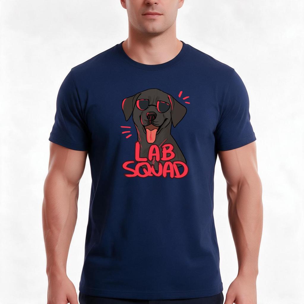 Black Lab Squad Tshirt Summer Casual Cotton Tee Oversized Streetwear Tops Vintage Graphic Print Loose Fit Short Sleeve