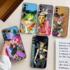 Anime J-JOJO Cool Cujoh Jolyne Phone Case For Samsung S25,S24,S21,S22,S23,S30,Ultra,S20,Plus,Fe,Lite,Note,10,Black Cover