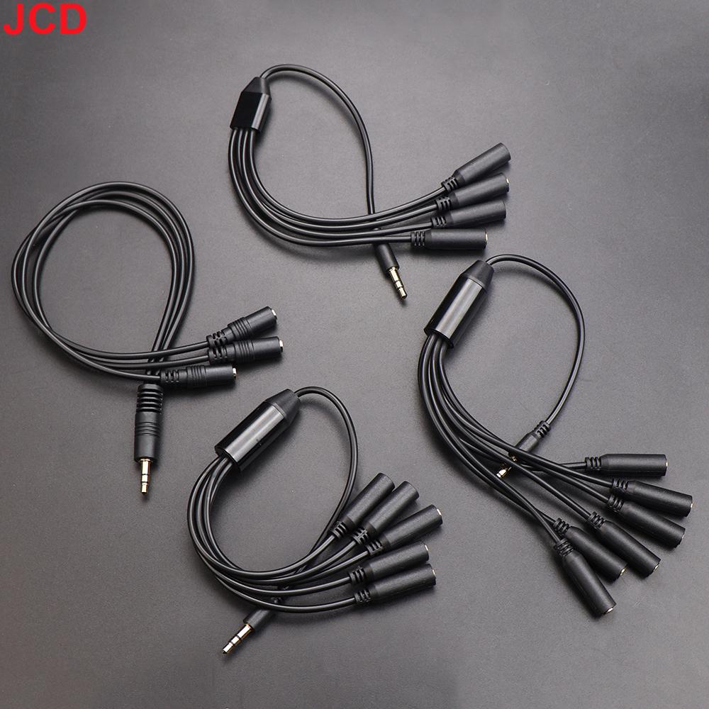 JCD 3.5mm 1/8 TRS Male To 2/3/4/5/6 Port 3.5 Female Jack Headphone Splitter Cable Stereo AUX Audio Adapter For PC TV MP3 Speaker