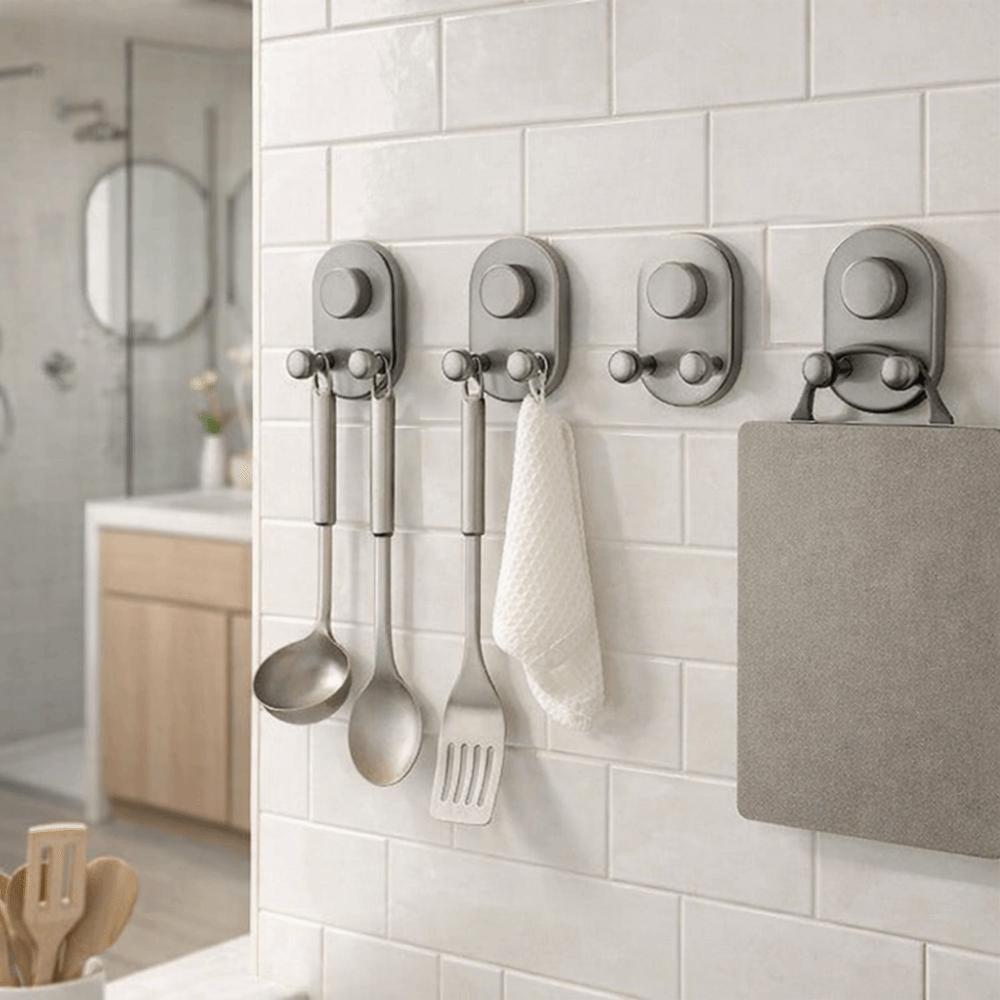 3 PCS Non-Marking Suction Cup Hooks Moisture-proof Kitchen Storage Hooks Wall Hook Living Room