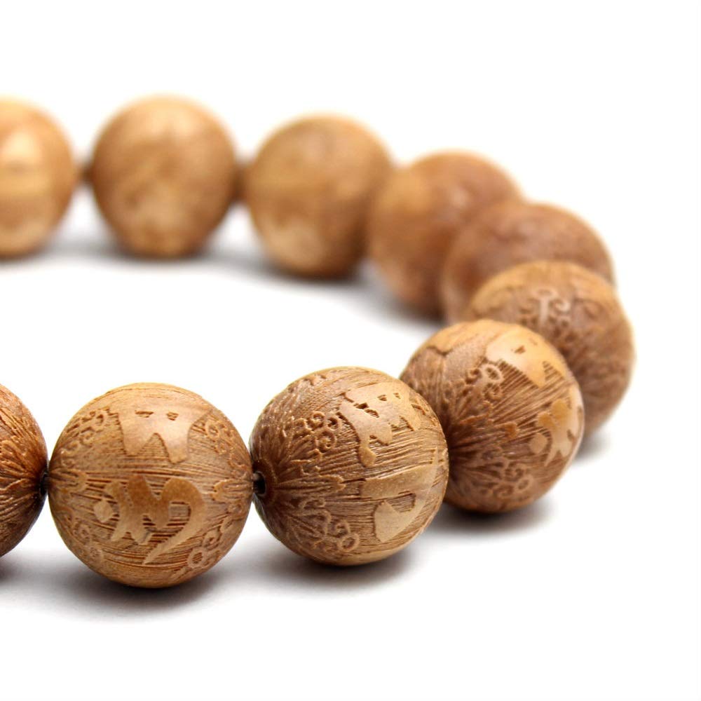 Accessories Sanskrit Mantra Prayer Beads Prayer Beads Sandalwood Sandalwood Laoshan Sandalwood Laosan Sandalwood Fragrant Wood Bracelet 15mm [World