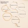 7-Piece Set Of Bohemian Fashion Jewelry Starfish Beaded Anklet Beach Bracelet