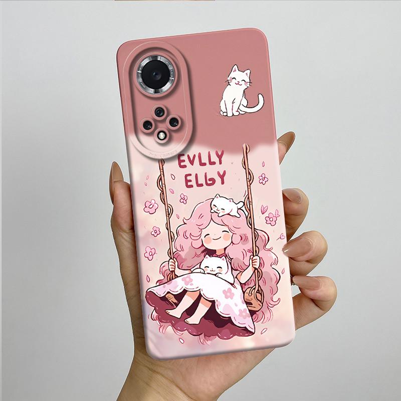 For Huawei Nova 9 / Honor 50 Phone Case NAM-LX9 NTH-NX9 Soft Silicone Sweet Painted Protective Back Cover Cute Printed Casing