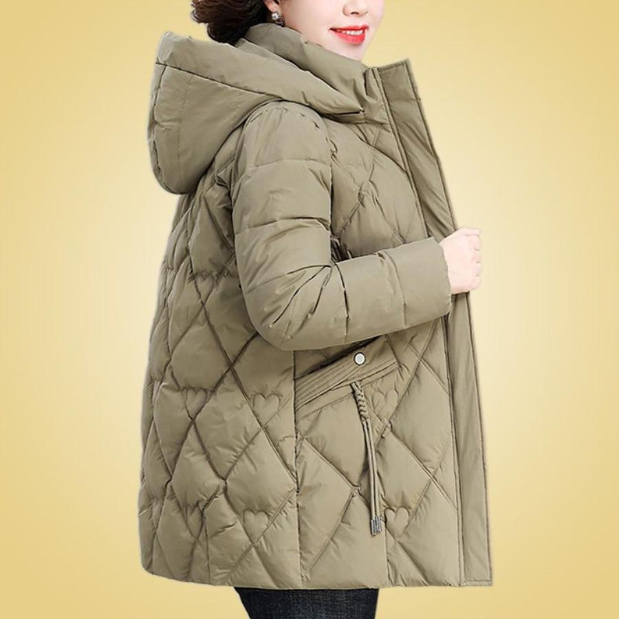 Women's Thick Cotton Puffer Jacket Winter Coat for Elderly Ladies