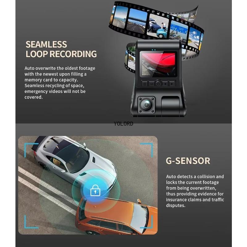 Dach Cam 3 Channel Camera DVR 1080P Three Way Vidoe Recorder Dashcam Black Box Driver Video Recorder Car Camera