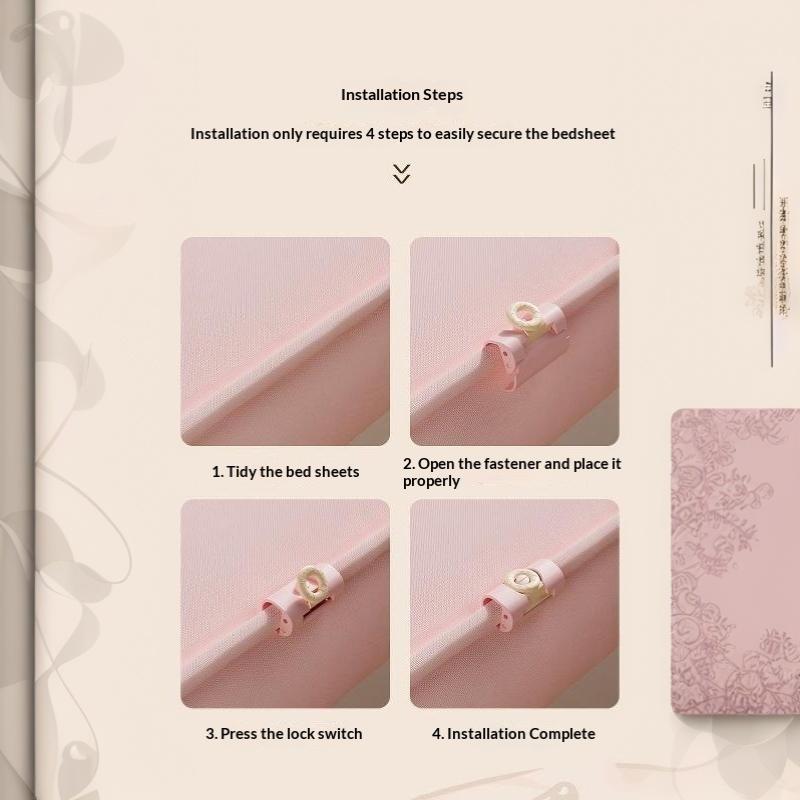 Bed Sheet Clips Heavy Duty Slip Resistant Plastic Fasteners Portable Quilt Grippers for Renters Bedding Fix
