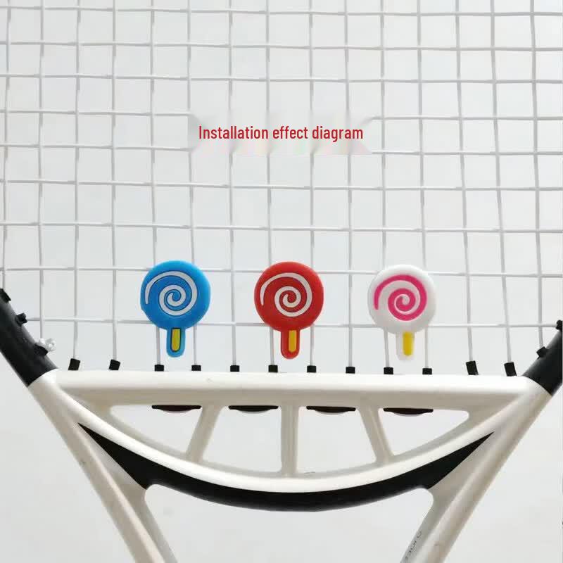 LISM Cute Lollipop Silicone Tennis Racket Dampener
