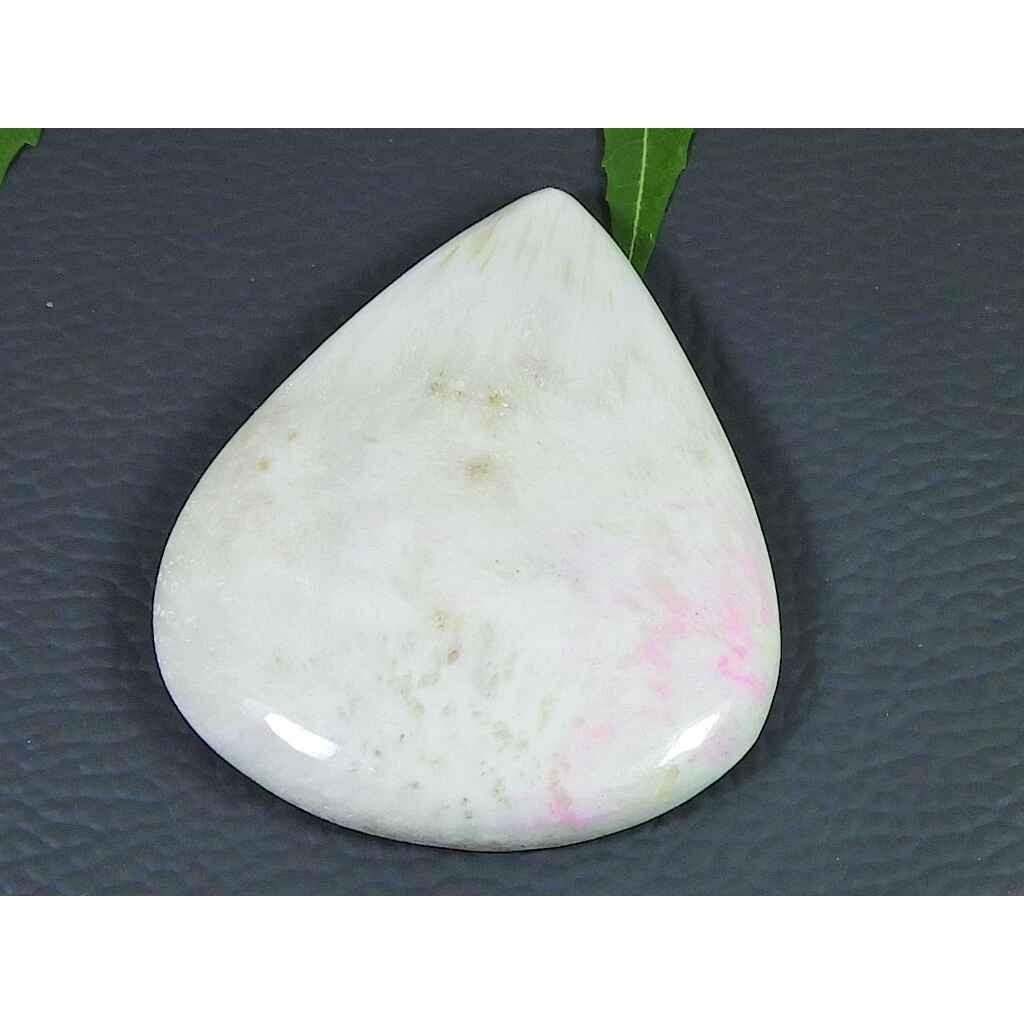Natural Pink Scolocite Pear Shape Cabcohon Loose Gemstone 110Cts. 42X53X08MM SK-3518