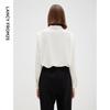 Lancy Commuter Style White Long-Sleeve Stand-Collar Shirt