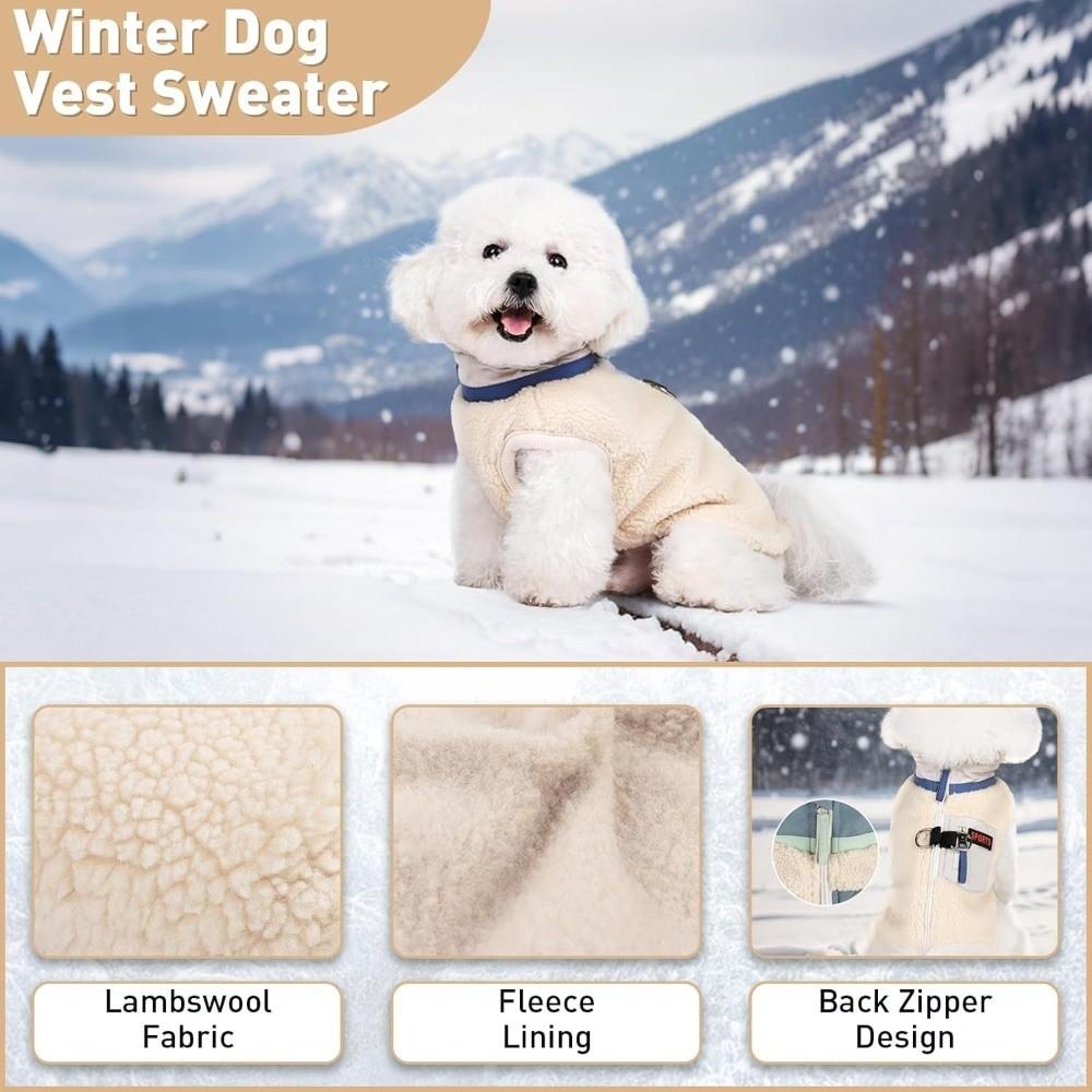 Windproof Dog Vest Thickened Winter Dog Coat Fashion Puppy Vest  Outdoor
