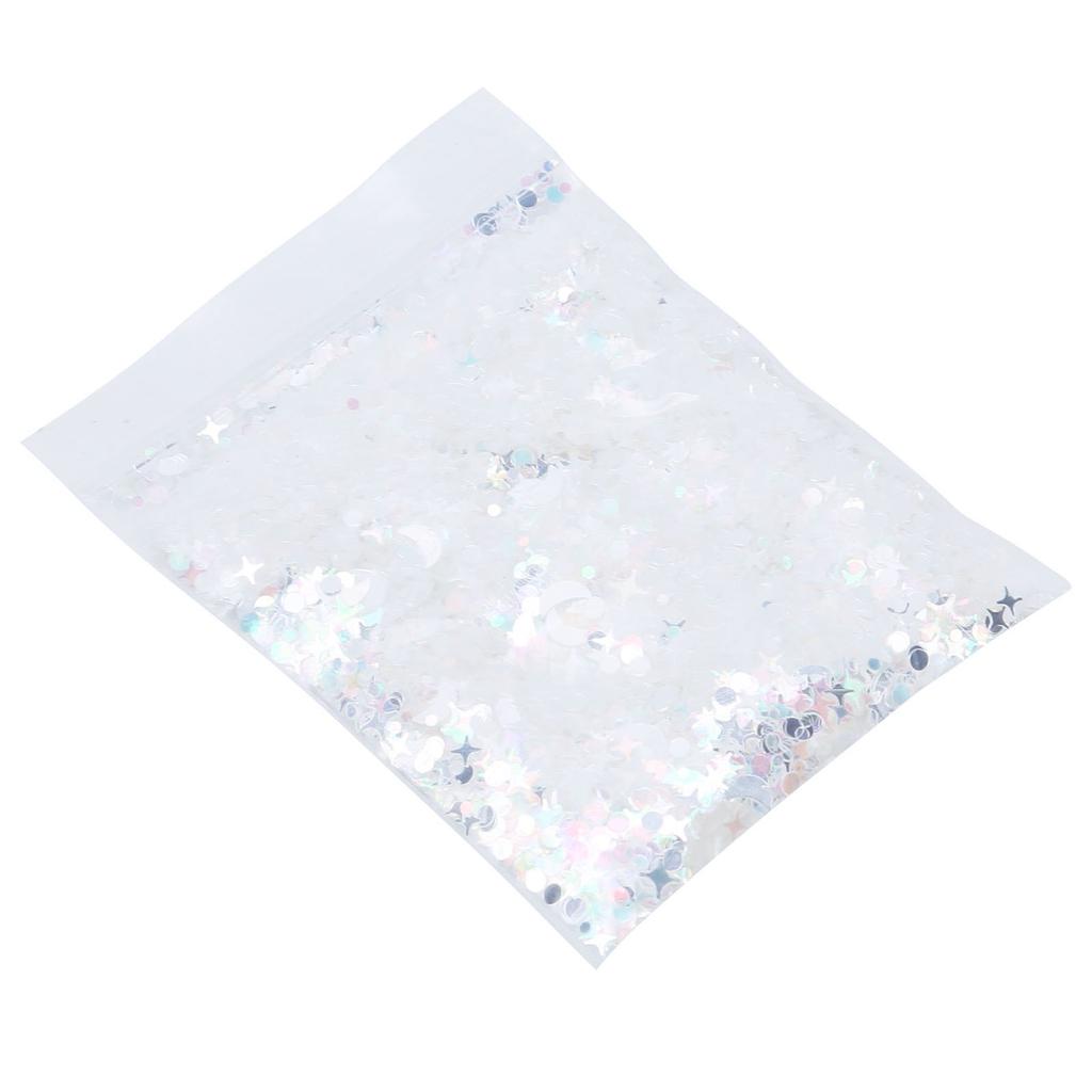 Stern Pailletten PET Silber Gemischt Fantasy Glitzer für Körper Gesicht Haar Make Up Nagelkunst MHXK 008
