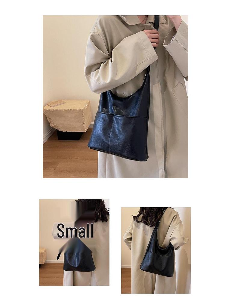 Retro Toteväska med Stor Kapacitet: Höst-/Vinterstil för högskolestudenter & pendlare