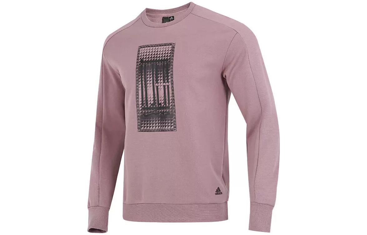 Adidas Sweatshirts Men s Pink Crew Neck Moderate Regular HN8971 L
