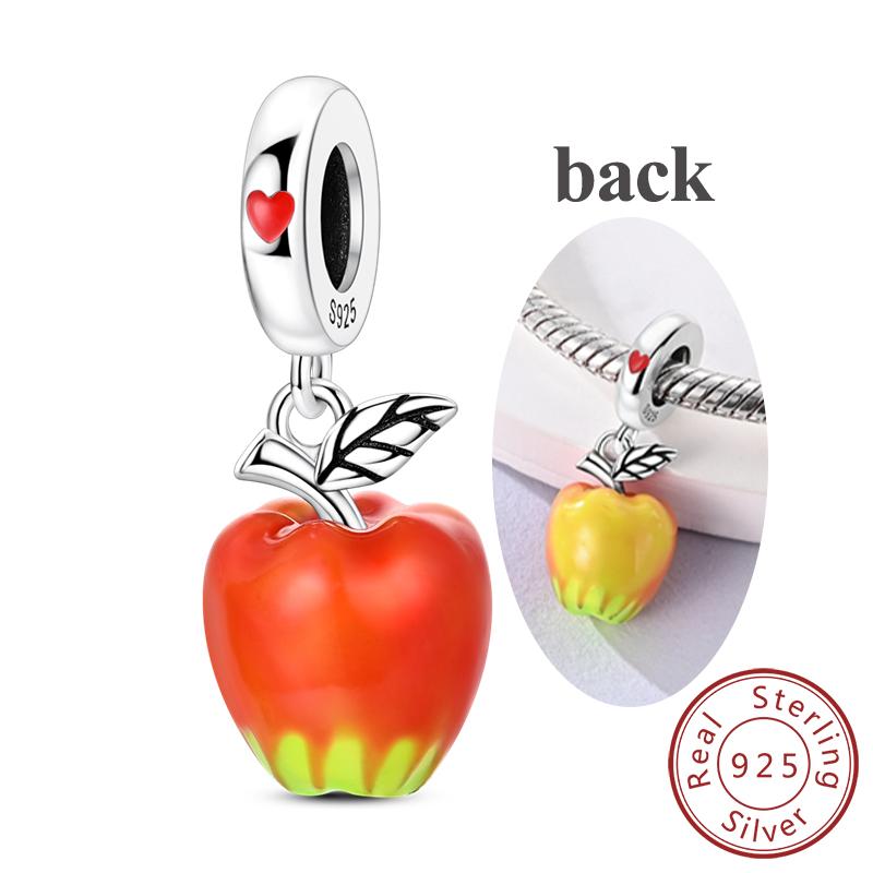 Charms Copper Shining Love Bear Elephant Apple Cherry Rose Charms Beads Fit Original Bracelet Pendant Woman Jewelry